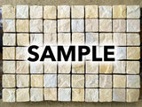 SAMPLE - Beige Marble Cobblestone - Mesh Back - Driveway Paver - Natural Stone