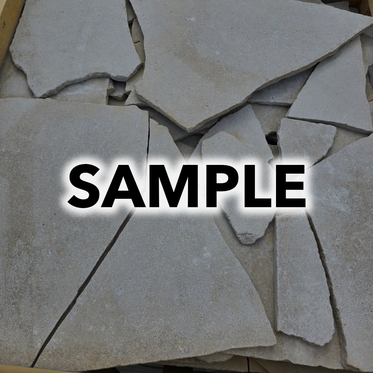 SAMPLE - Sinai Pearl Light Limestone Crazy Paver Lightly Sandblasted