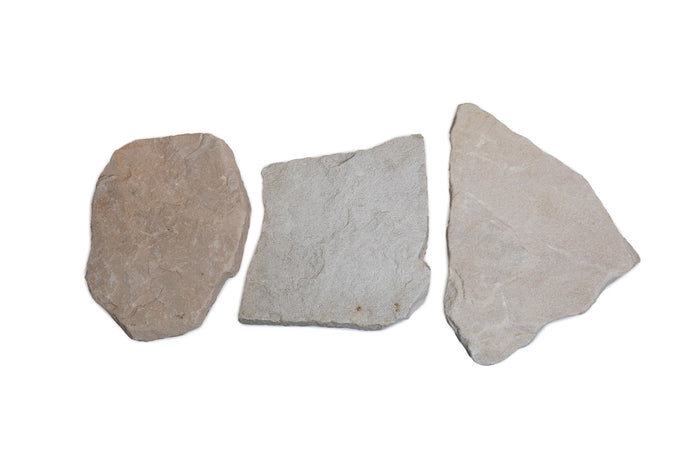 Free-form loose stone wall cladding, white cream sandstone