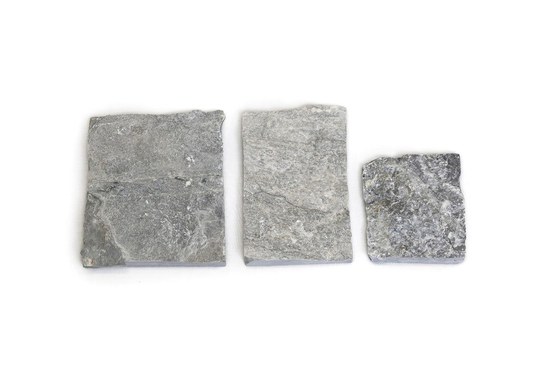 Free-form loose stone wall cladding on an exterior wall