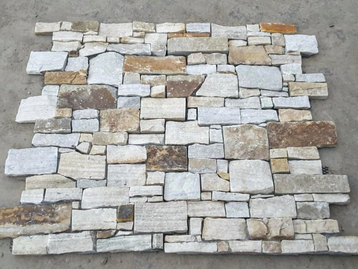 Natural Stone Wall Cladding Ledgestone - Tuscan White – Stone and Rock