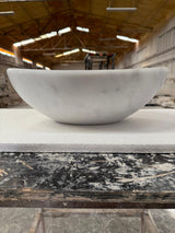 Turkish White Mist Marble Oval and Round Basins - Natural Stone - Sink Bowl