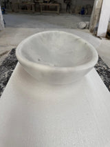 Turkish White Mist Marble Oval and Round Basins - Natural Stone - Sink Bowl