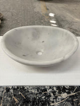 Turkish White Mist Marble Oval and Round Basins - Natural Stone - Sink Bowl