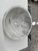 Turkish White Mist Marble Oval and Round Basins - Natural Stone - Sink Bowl