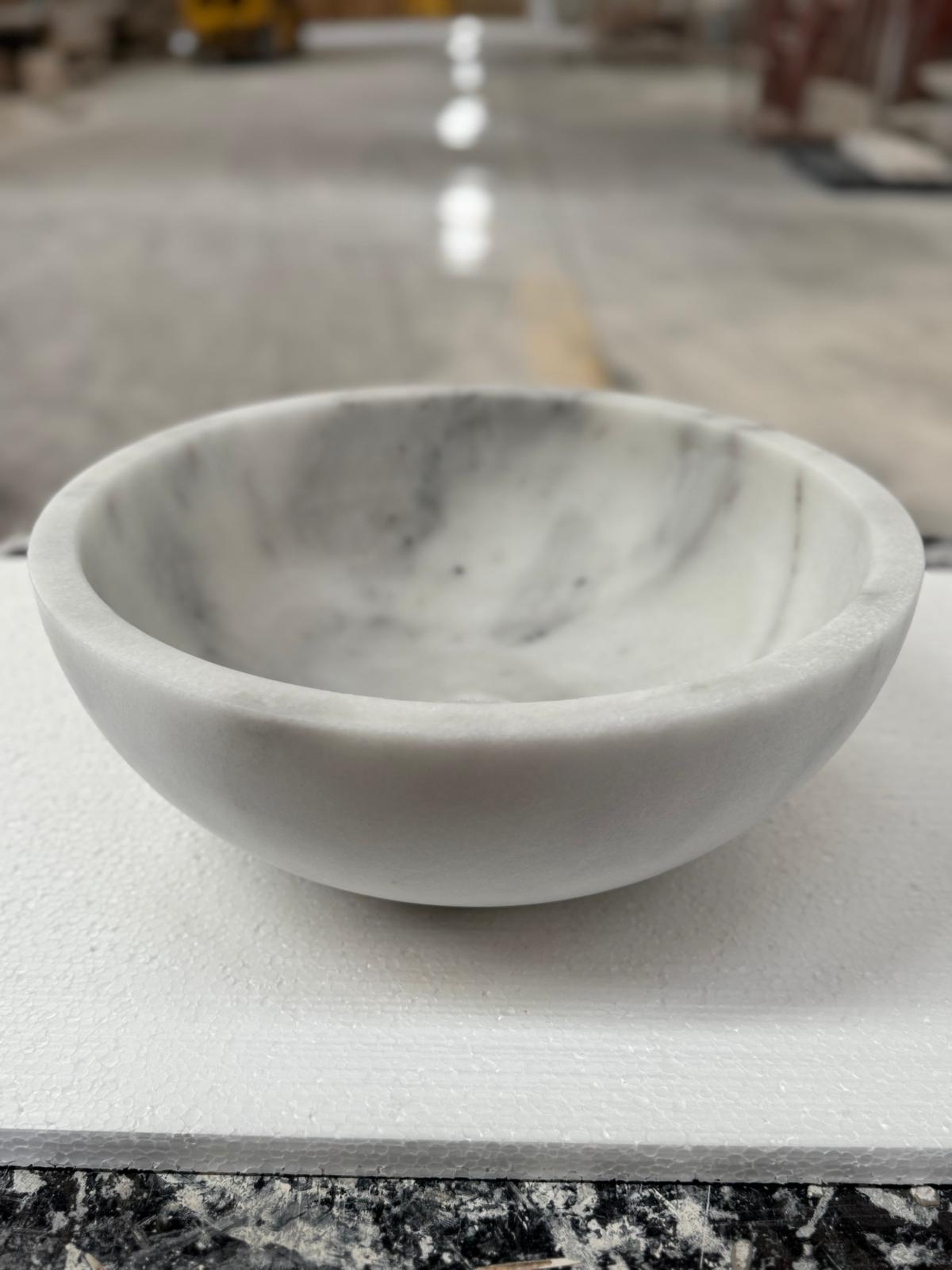 Turkish White Mist Marble Oval and Round Basins - Natural Stone - Sink Bowl