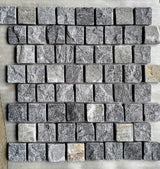 Crystal Grey Marble Cobblestone - Mesh Back - Driveway Paver - Natural Stone
