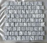 Light Grey Marble Cobblestone - Mesh Back - Driveway Paver - Natural Stone