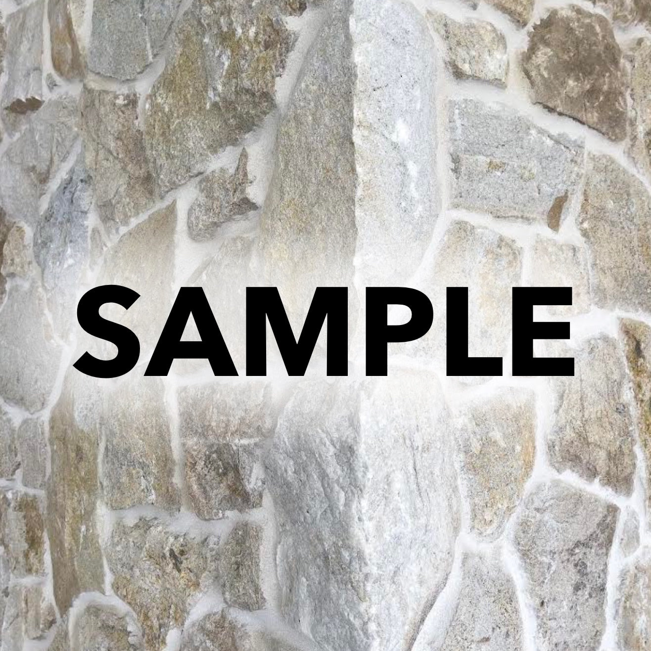 SAMPLE - Natural Stone Wall Cladding Free Form - Loose - White Beige Blend