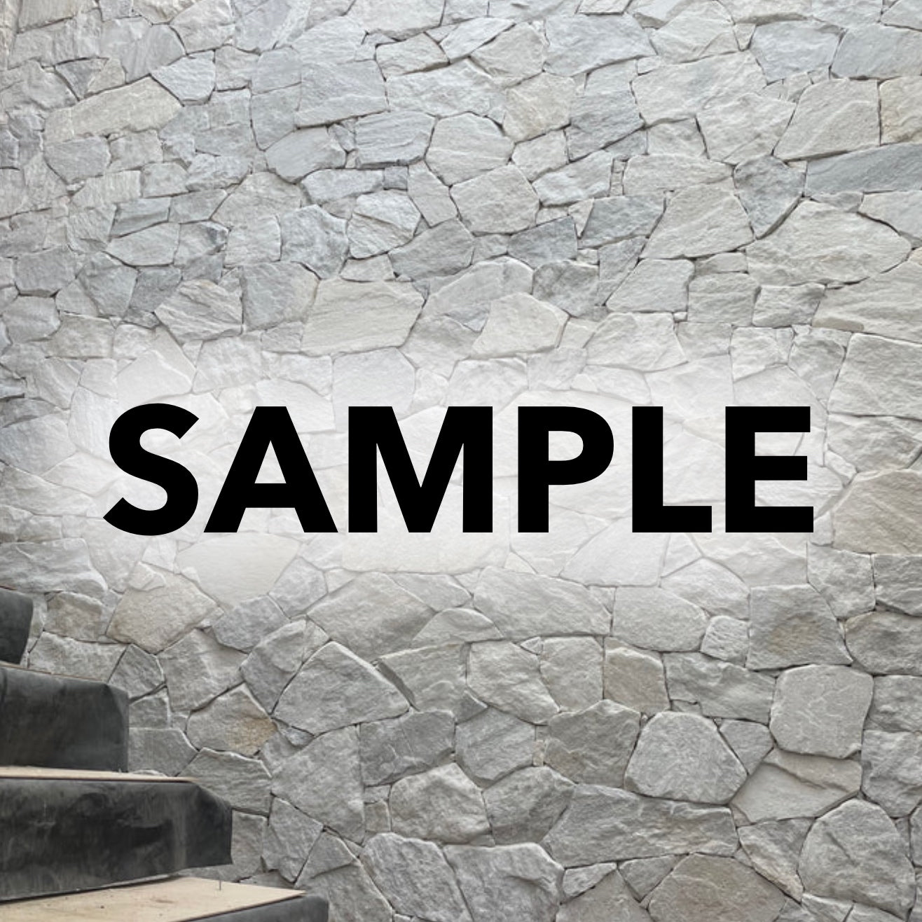 SAMPLE - Natural Stone Wall Cladding Free Form - Loose - White Quartz
