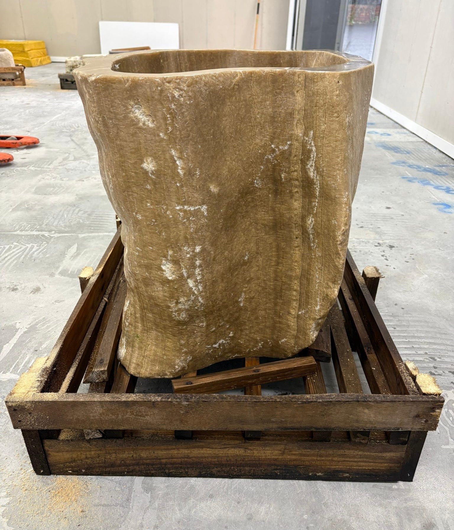 Natural Handmade Onyx Stone Planter Pot - 240901