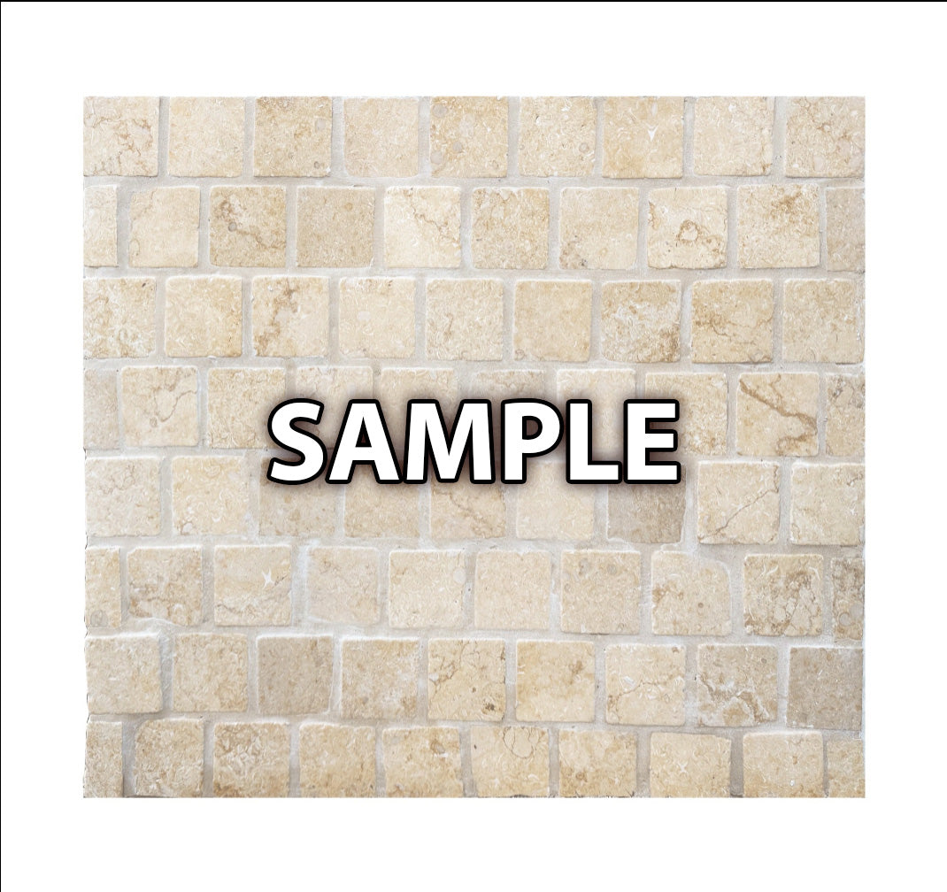 SAMPLE - Ancient Galala Limestone Cobblestone Brushed & Tumbled - Natural Stone - SAMPLE