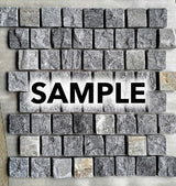 SAMPLE - Argento Grey Marble Cobblestone - Mesh Back - Driveway Paver - Natural Stone