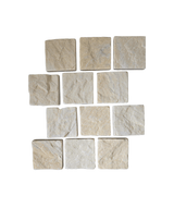 Beige Marble Cobblestone - Mesh Back - Driveway Paver - Natural Stone
