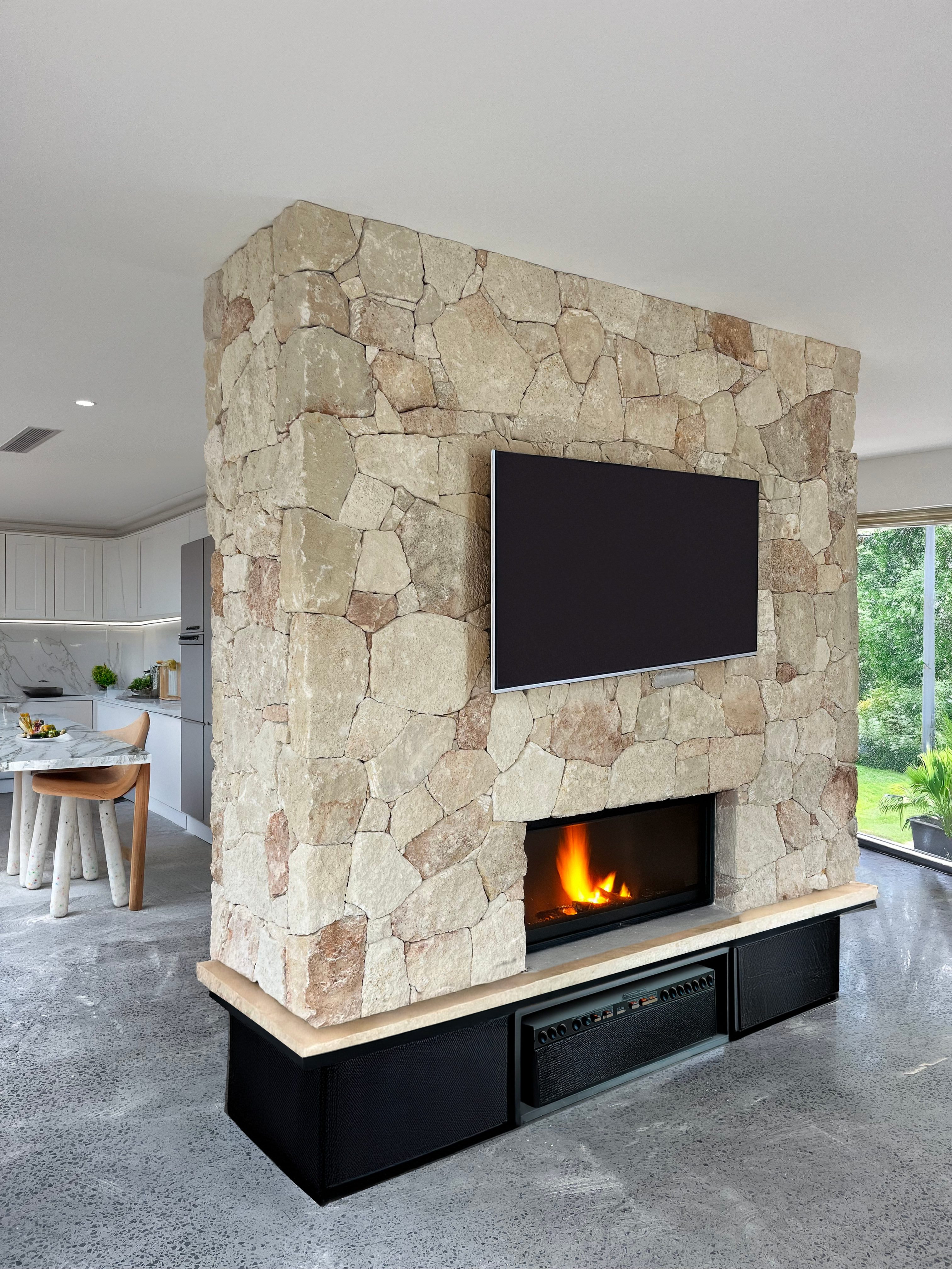 European Stone Wall Cladding Free Form Loose Stone - Fossil