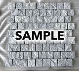 SAMPLE - Light Grey Marble Cobblestone - Mesh Back - Driveway Paver - Natural Stone