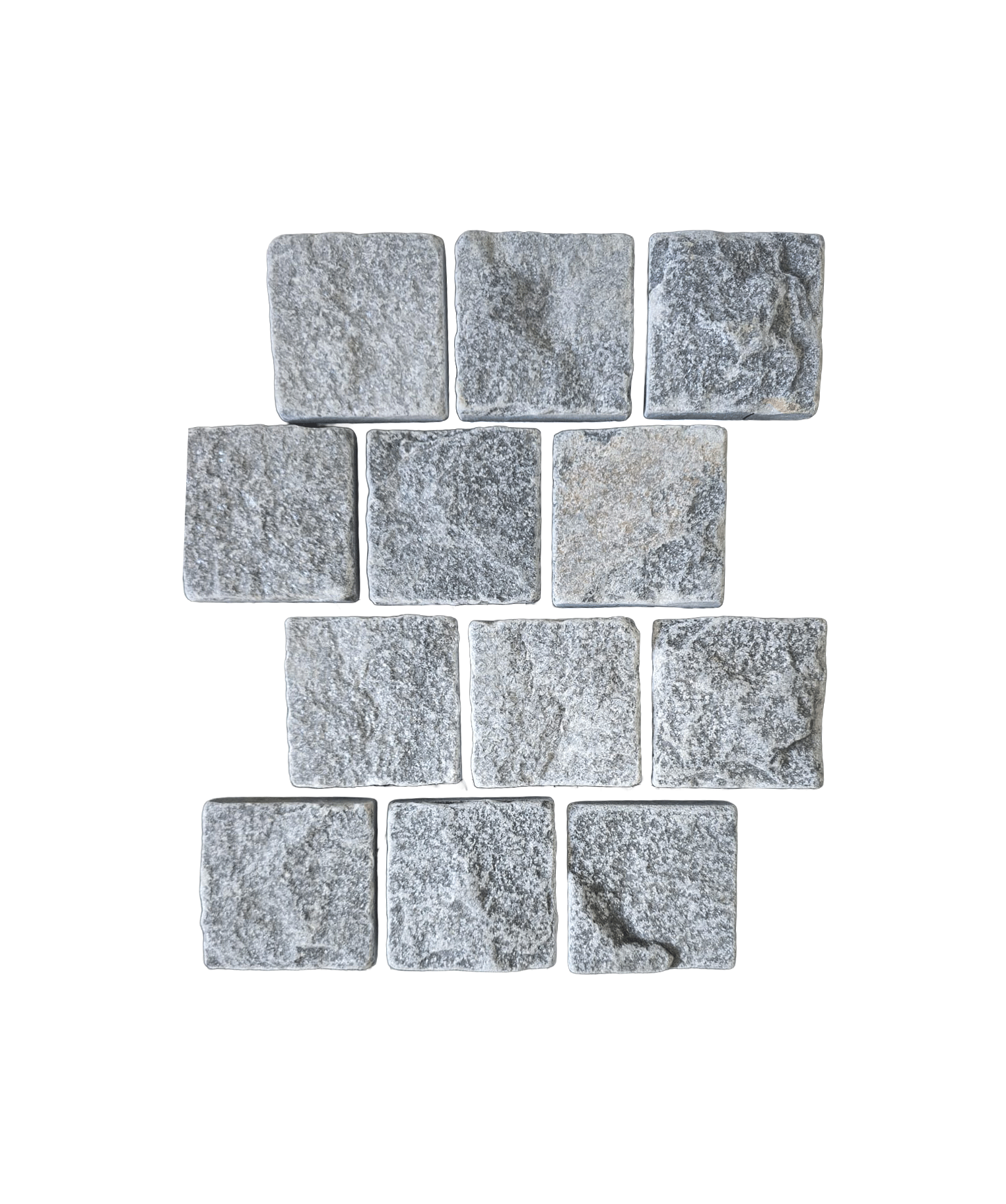Crystal Grey Marble Cobblestone - Mesh Back - Driveway Paver - Natural Stone