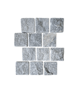 Crystal Grey Marble Cobblestone - Mesh Back - Driveway Paver - Natural Stone