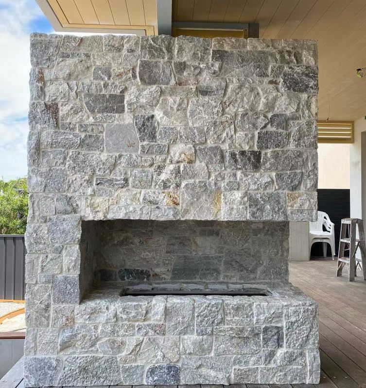 Natural Stone Wall Cladding Free Form - Loose - Grey Limestone Castle Series