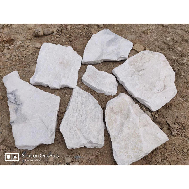 Natural Stone Wall Cladding Free Form - Loose - White Quartz