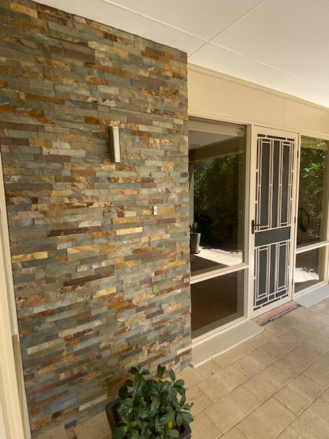 Natural Stacked Stone Wall Cladding Panels - Slate