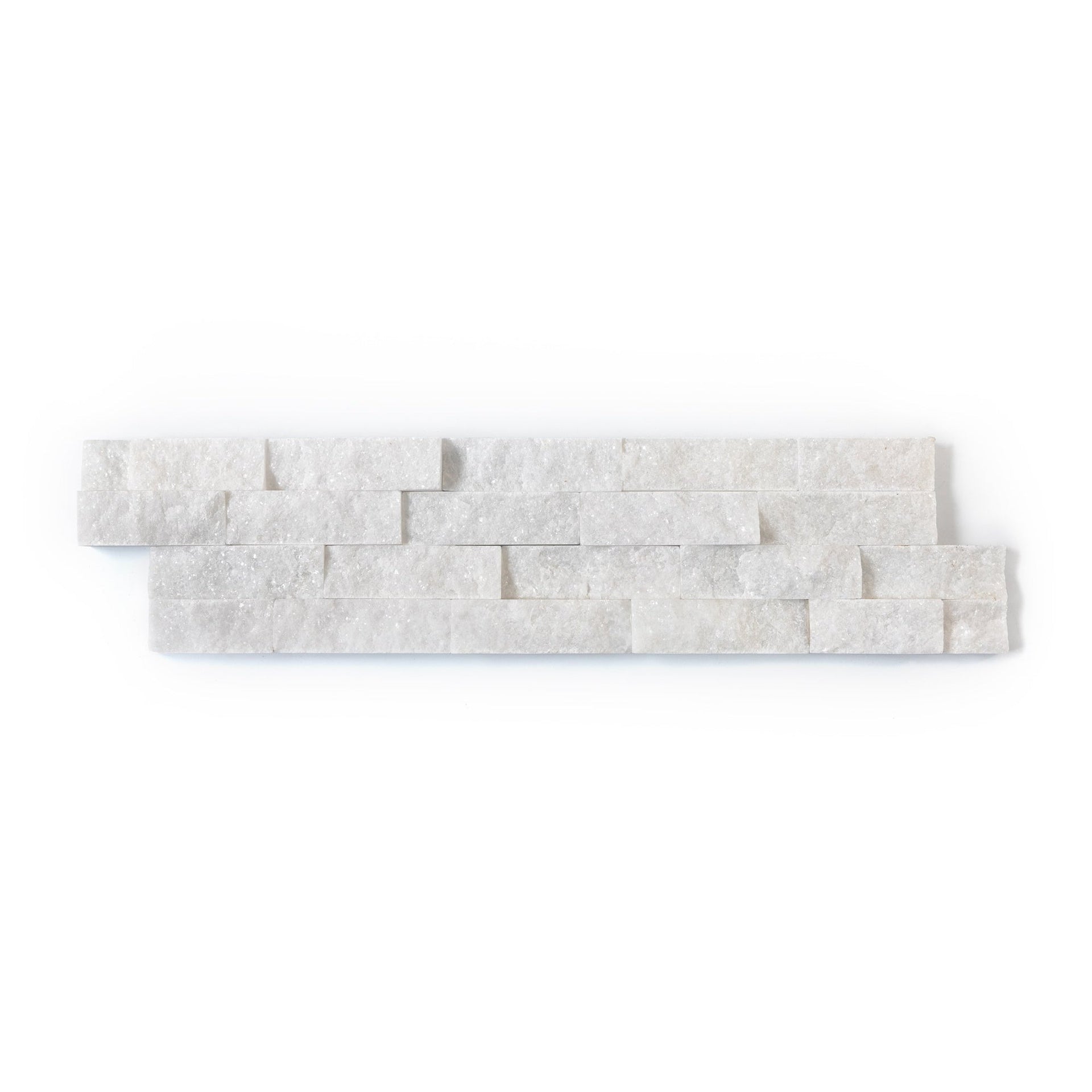 Natural Stacked Stone Wall Cladding Panels - Crystal White – Stone and Rock