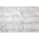 SAMPLE - Natural Stacked Stone Wall Cladding Panels - Crystal White