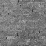 Natural Stacked Stone Wall Cladding Panels - Galaxy Black