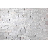 SAMPLE - Natural Stacked Stone Wall Cladding Panels - Milky White