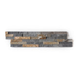 Natural Stacked Stone Wall Cladding Panels - Rusty Black Stack
