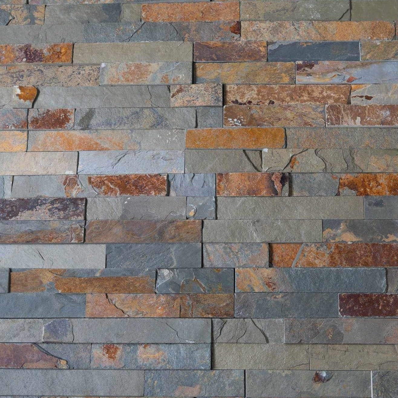 Natural Stacked Stone Wall Cladding Panels - Slate