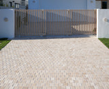 Travertine Cobblestone Driveway Paver - Natural Stone - Cream