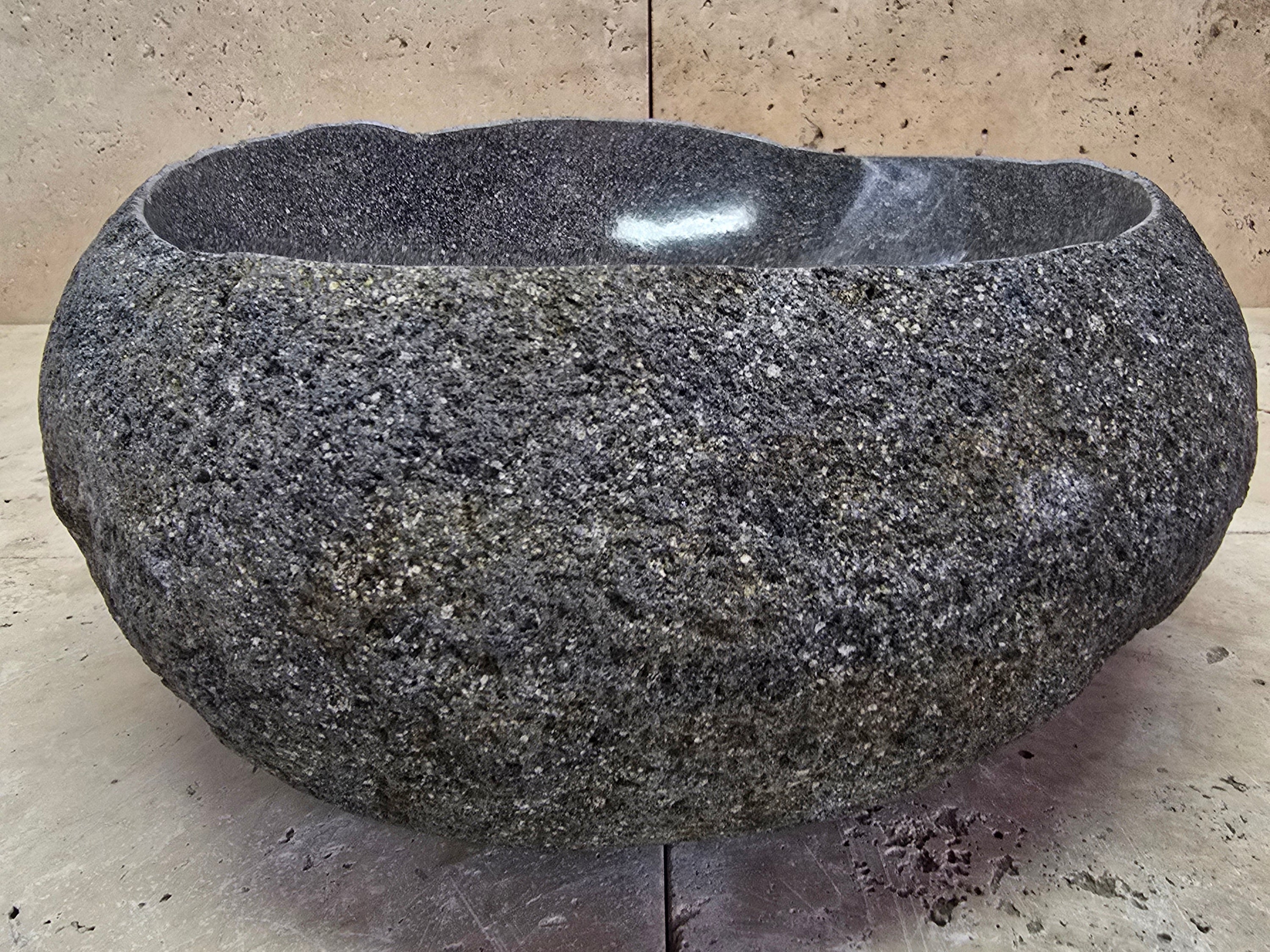 Handmade Natural Oval River Stone  Bathroom Basin  RVS 2409043