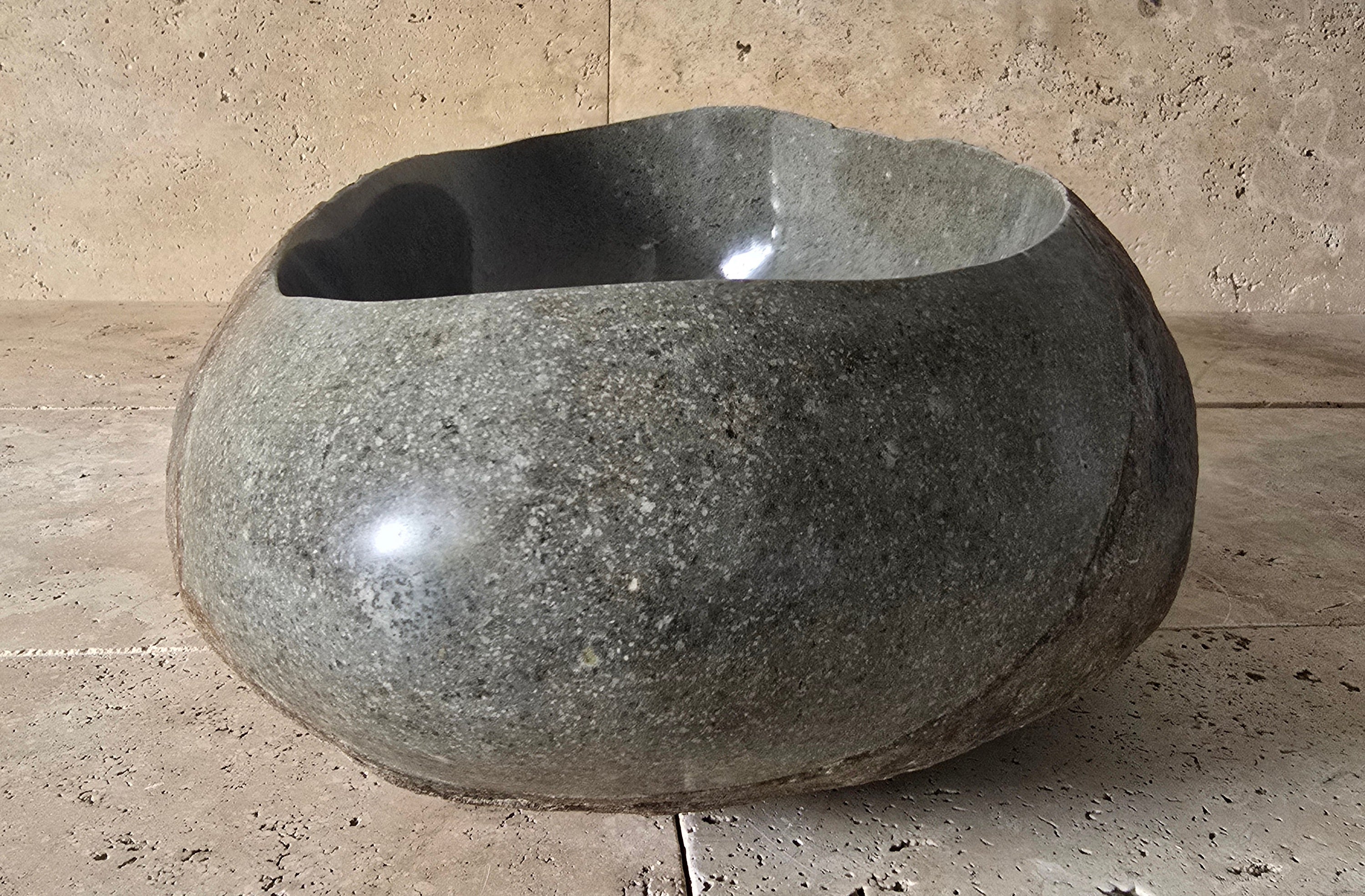 Handmade Natural Oval River Stone  Bathroom Basin  PHM 240919