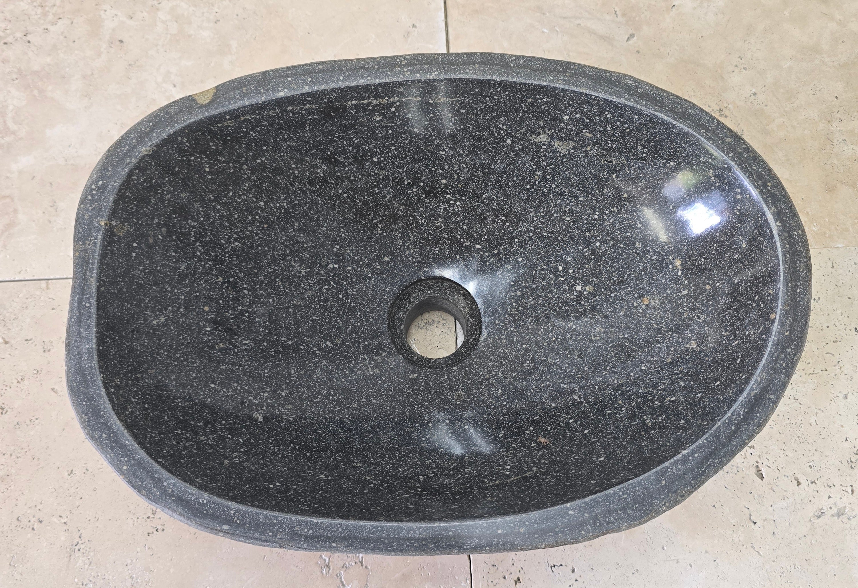 Handmade Natural Oval River Stone  Bathroom Basin  RM 2409100