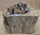 Natural Handmade Petrified Wood Basin - FSB 220903