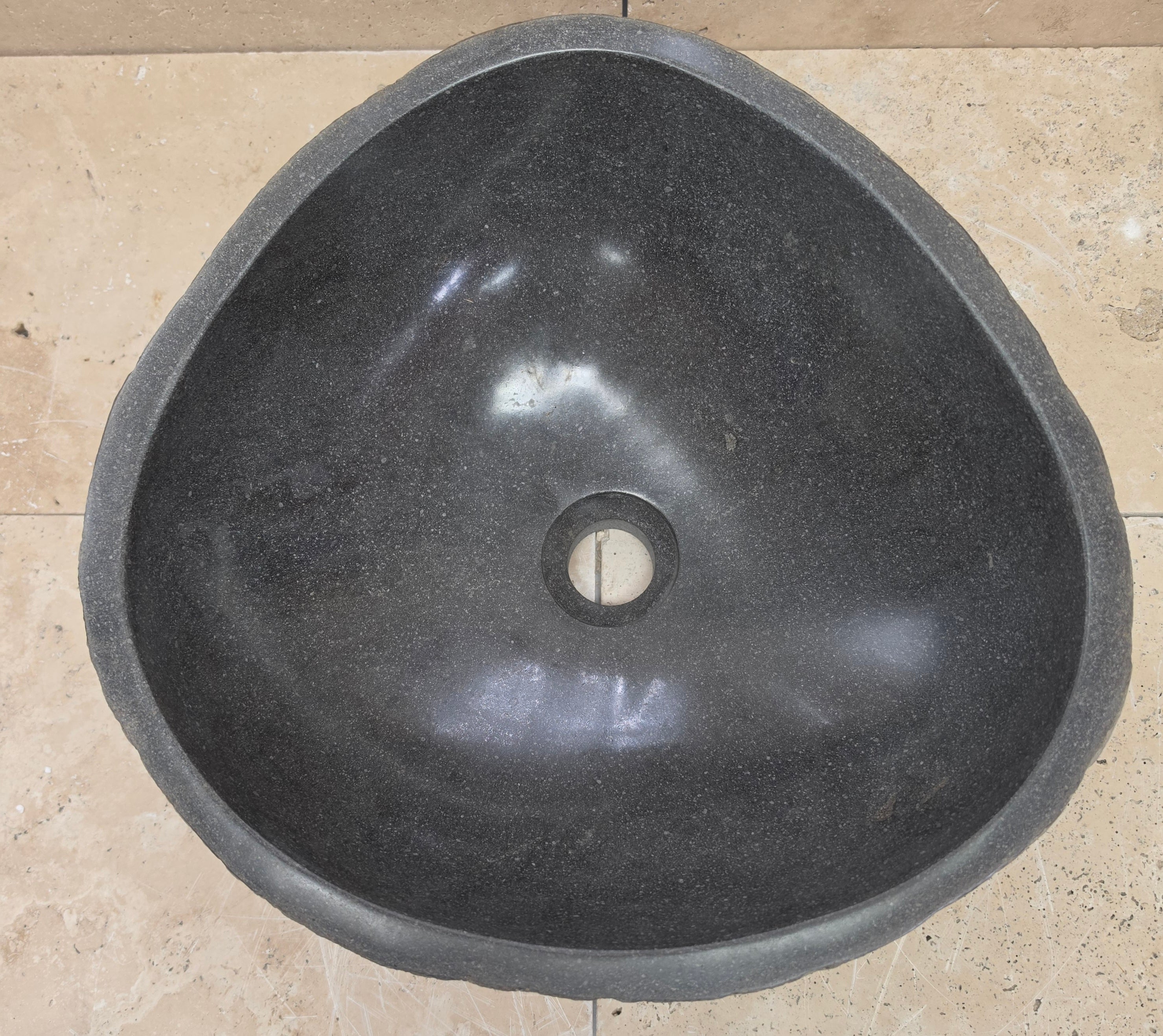 Handmade Natural Oval River Stone  Bathroom Basin  RM 2409110