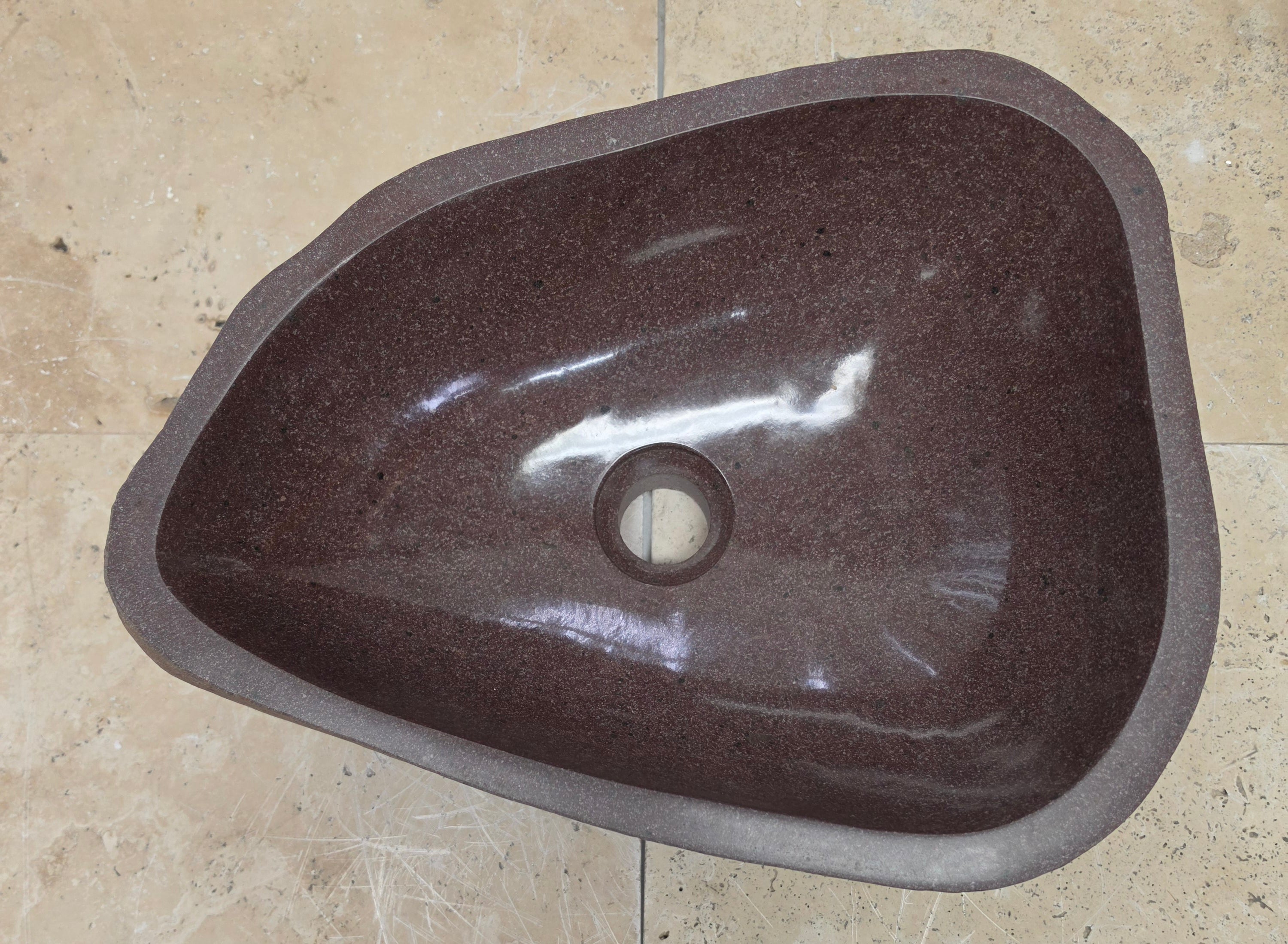 Handmade Natural Oval River Stone  Bathroom Basin  RM 2409125