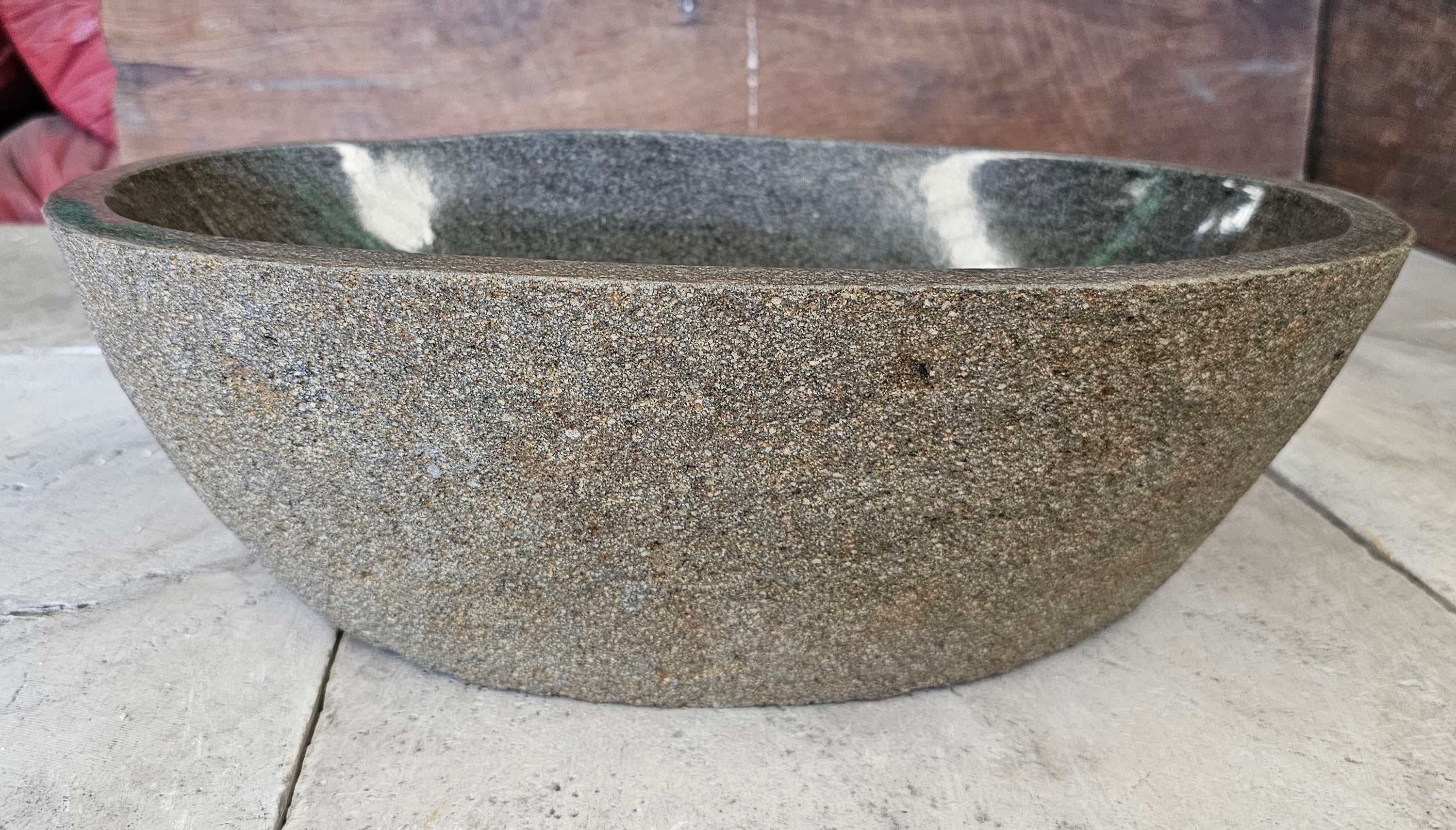Handmade Natural Oval River Stone  Bathroom Basin  RM 2409011