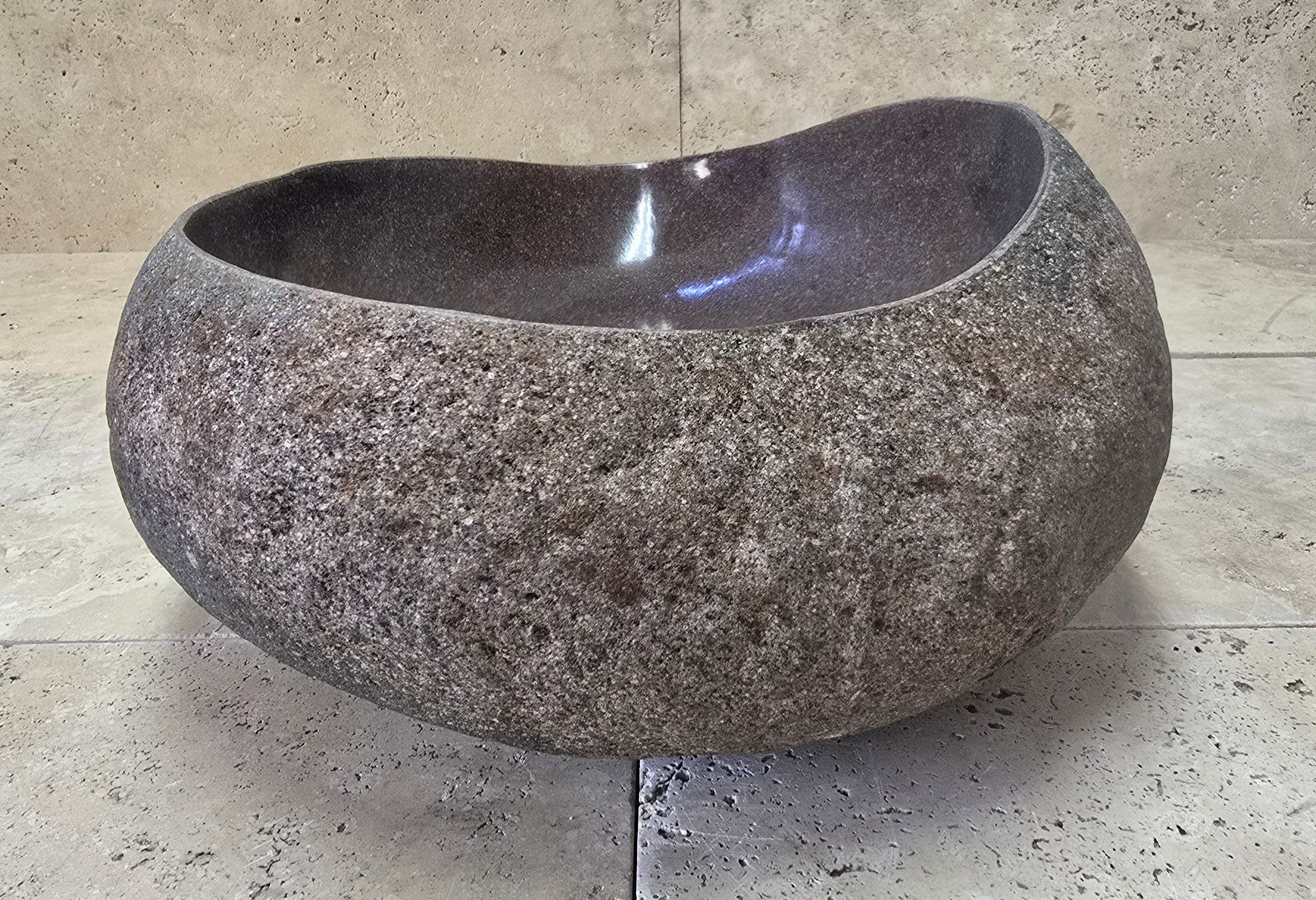Handmade Natural Oval River Stone  Bathroom Basin  RVM 2409031