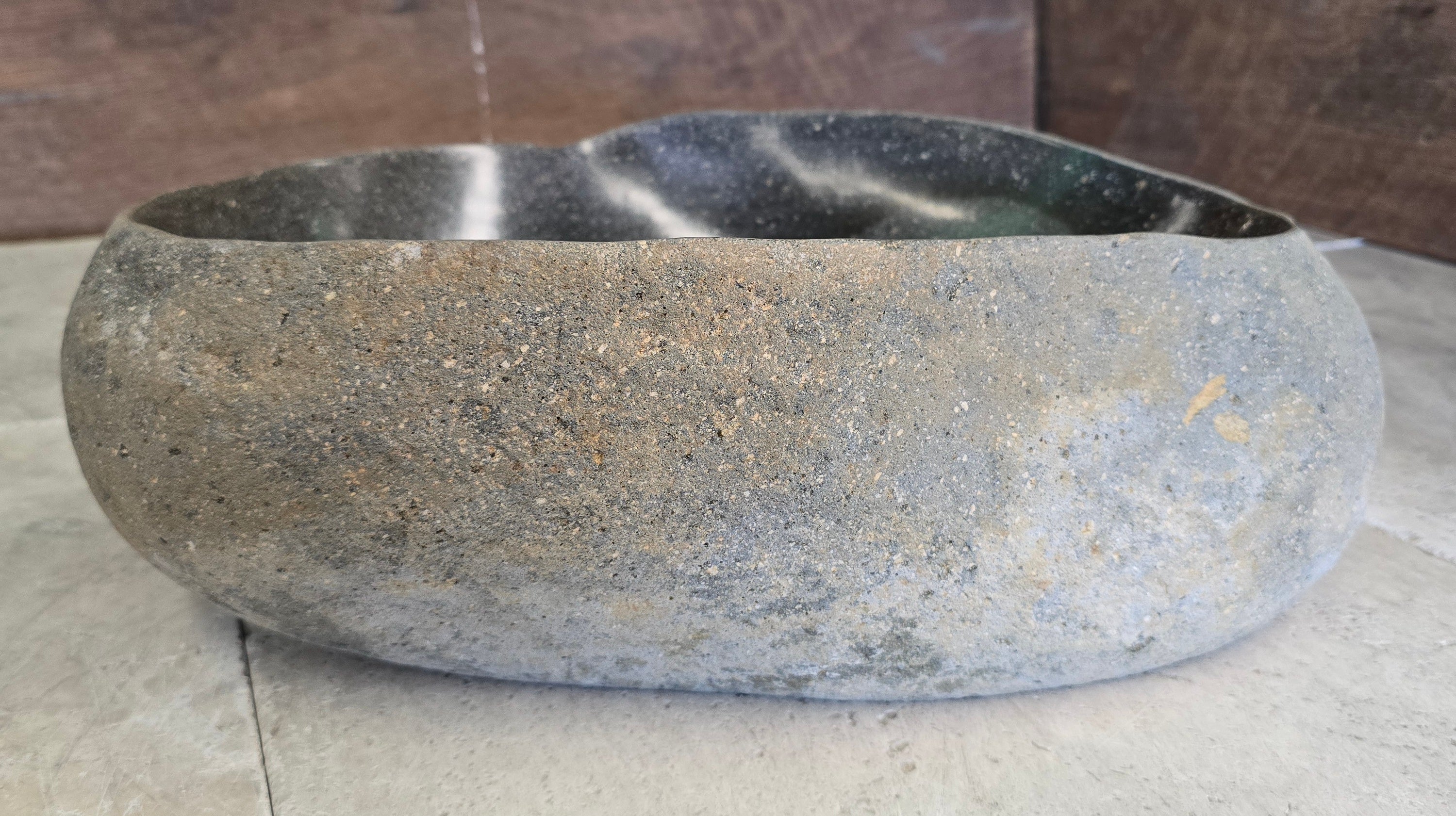 Handmade Natural Oval River Stone  Bathroom Basin  RVM 2409073