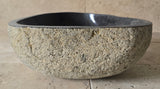 Handmade Natural Oval River Stone  Bathroom Basin  RS 2409149