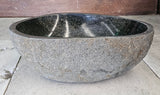 Handmade Natural Oval River Stone  Bathroom Basin  RS 2409140