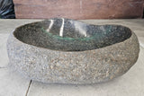 Handmade Natural Oval River Stone  Bathroom Basin  RS 2409064