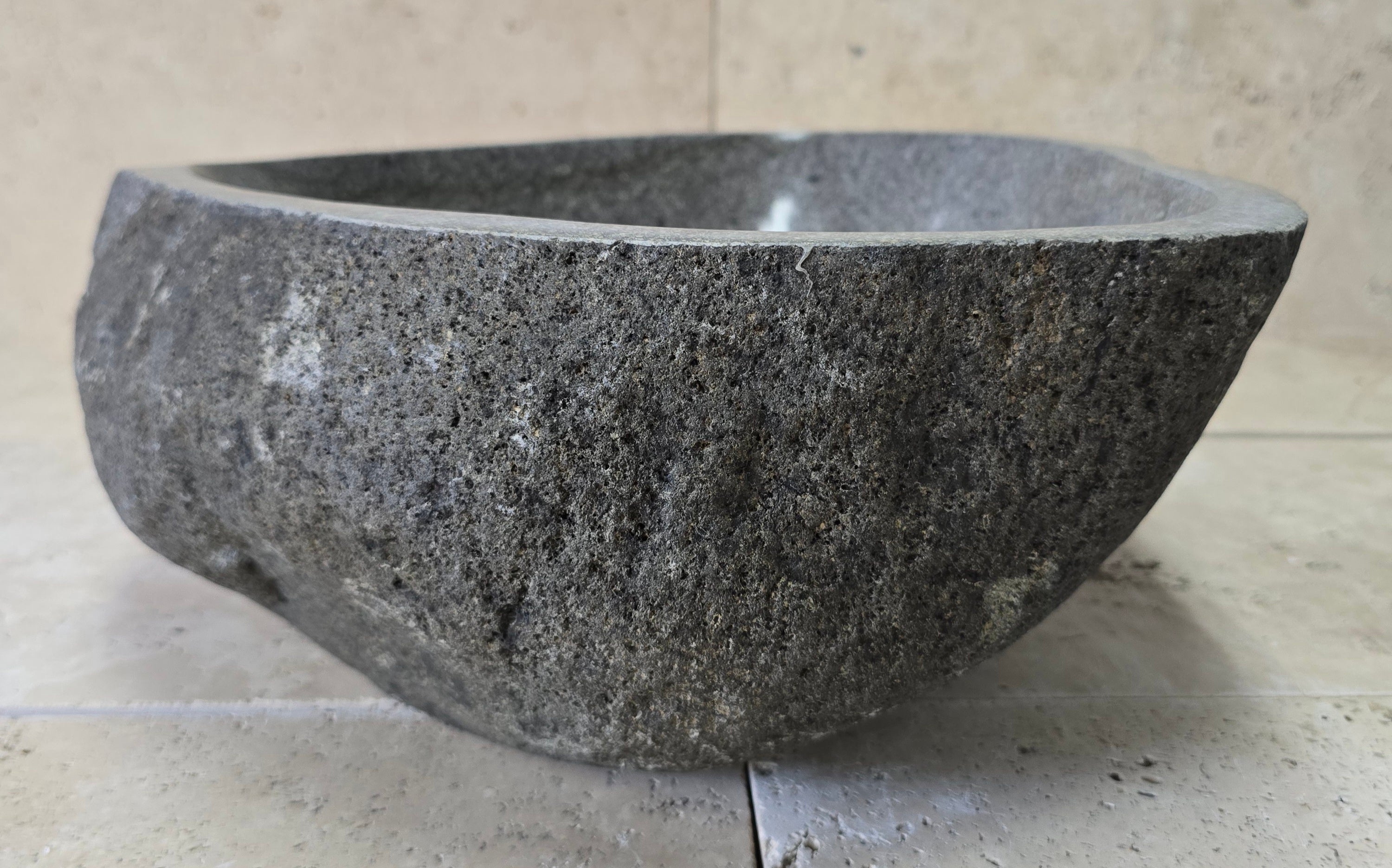 Handmade Natural Oval River Stone  Bathroom Basin  RS 2409146