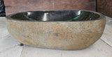 Handmade Natural Oval River Stone  Bathroom Basin  RM 2409027