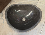 Handmade Natural Oval River Stone  Bathroom Basin  RS 2409018