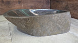 Handmade Natural Oval River Stone  Bathroom Basin  RL 240937