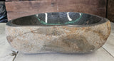 Handmade Natural Oval River Stone  Bathroom Basin  RM 2409070