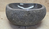 Handmade Natural Oval River Stone  Bathroom Basin  RS 24091123
